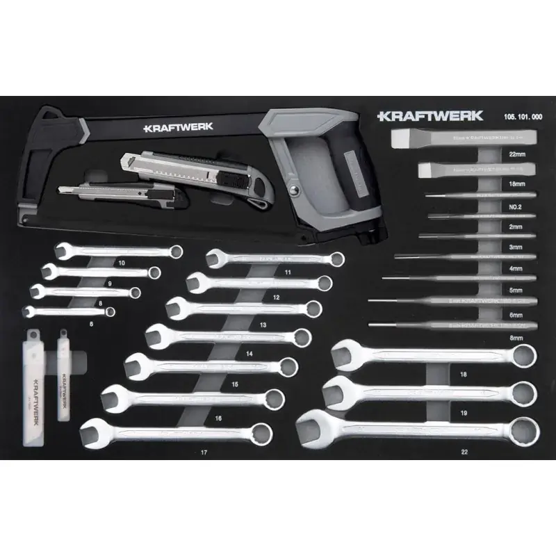 Prix Bas Module de clés mixtes, d‘outils de coupe et de frappe BASIC LINE, 46 pièces – KRAFTWERK 105.102.019