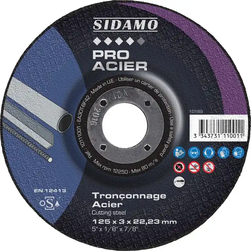Commander Vite LOT DE 25 DISQUES TRONÇONNAGE PRO ACIER 125 mm – SIDAMO