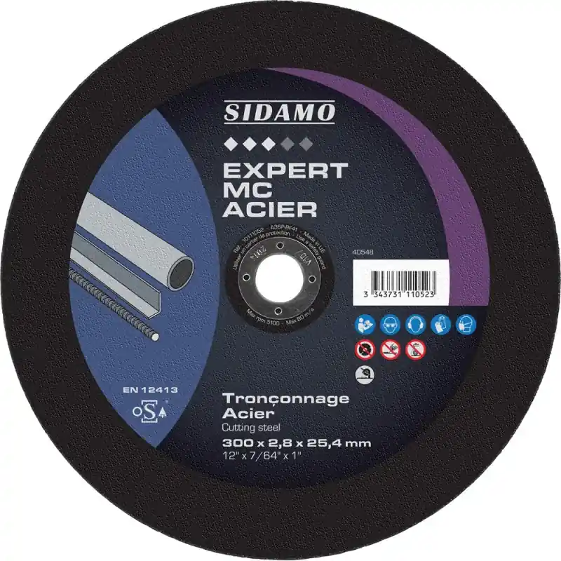 Haute Qualité LOT DE 10 DISQUES EXPERT MC ACIER 300MM ALÉS. 25.4MM - SIDAMO