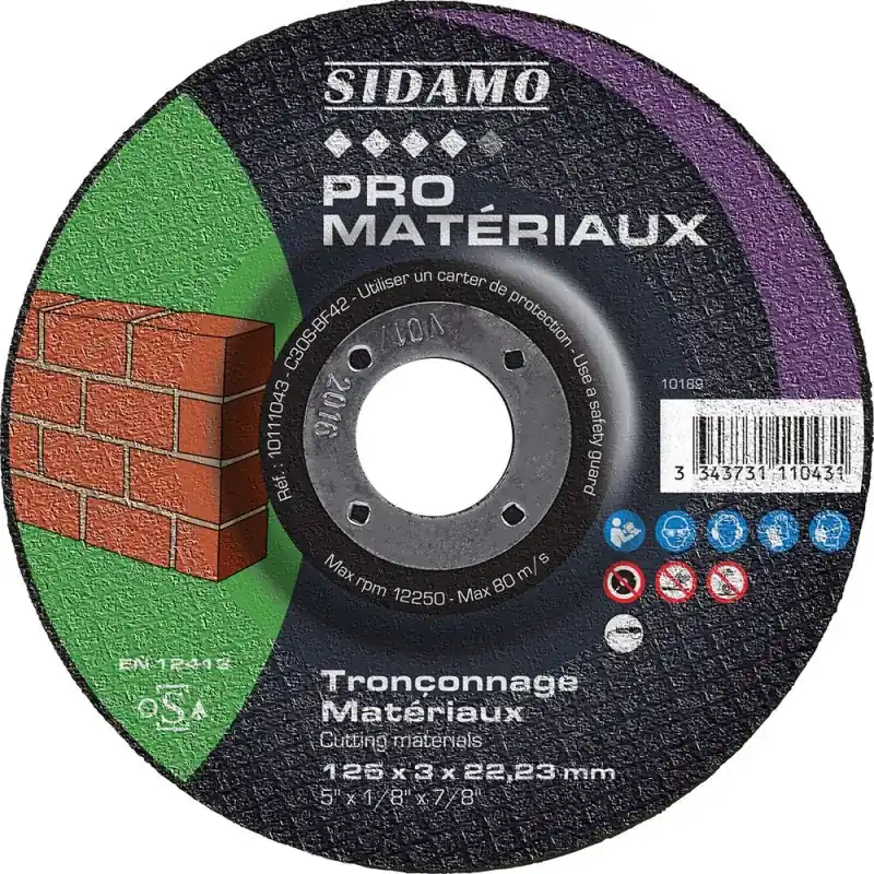 LOT DE 25 DISQUES PRO MATERIAUX 125MM - SIDAMO Promotion Saisonnière