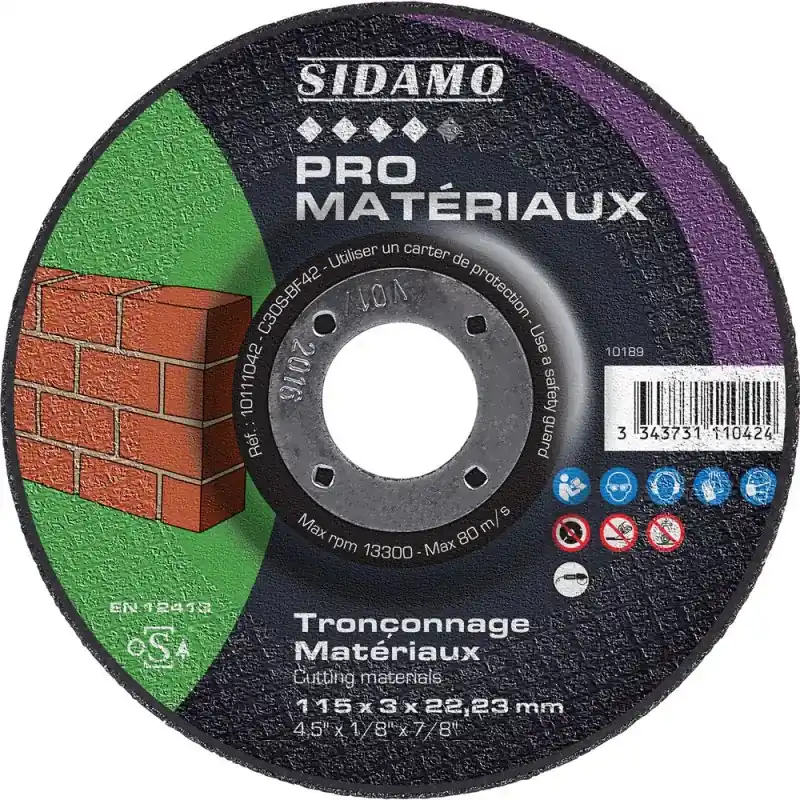 Meilleur Prix LOT DE 25 DISQUES PRO MATERIAUX 115MM - SIDAMO