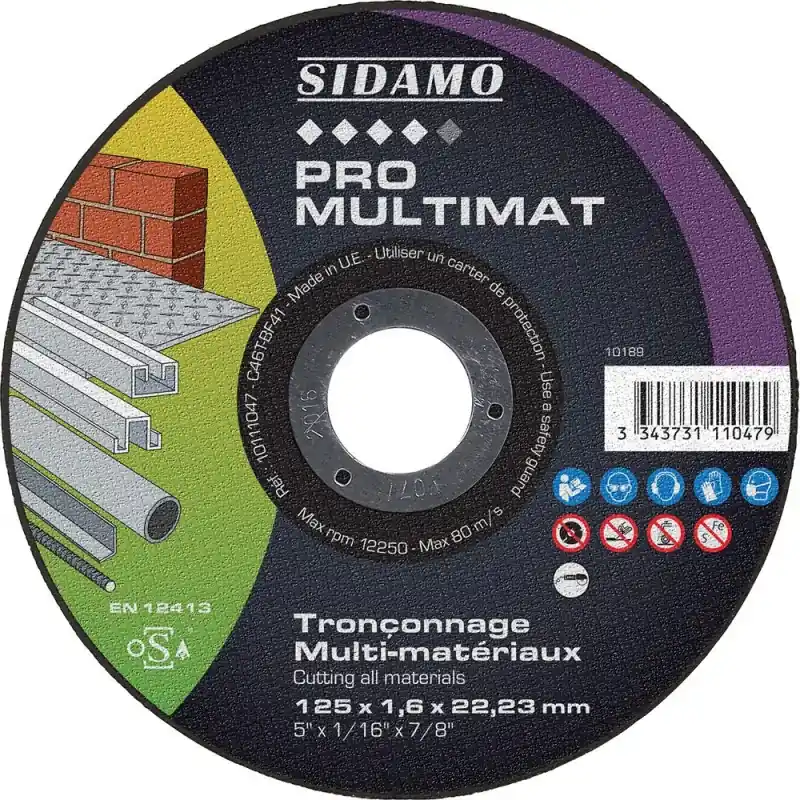 LOT DE 25 DISQUES PRO MULTIMAT 125MM ALÉS 22.23MM - SIDAMO Prix Bas