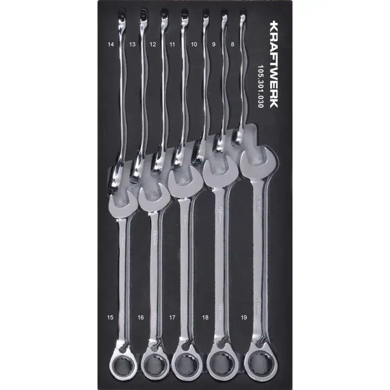 Module de clés mixtes à cliquet BASIC LINE, 12 pièces, 40×20 – KRAFTWERK 105.301.030 Satisfait Ou Remboursé