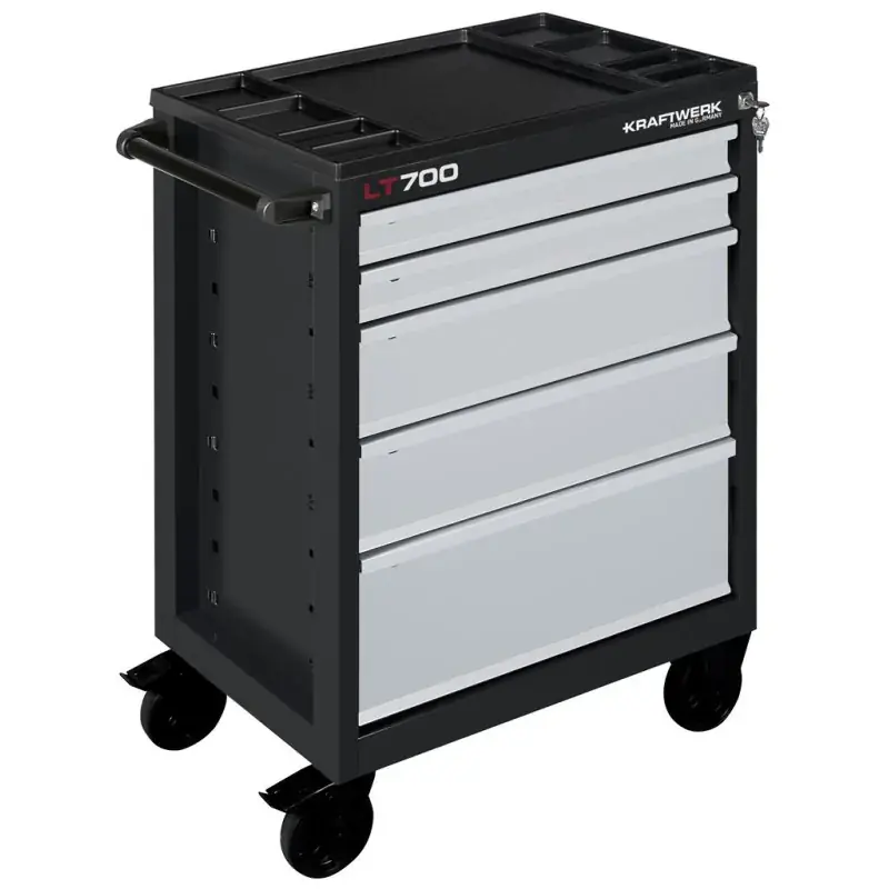 Servante d‘atelier noire vide LT700 LINE, 5 tiroirs, 60x40 KRAFTWERK - 101.105.200 Populaire