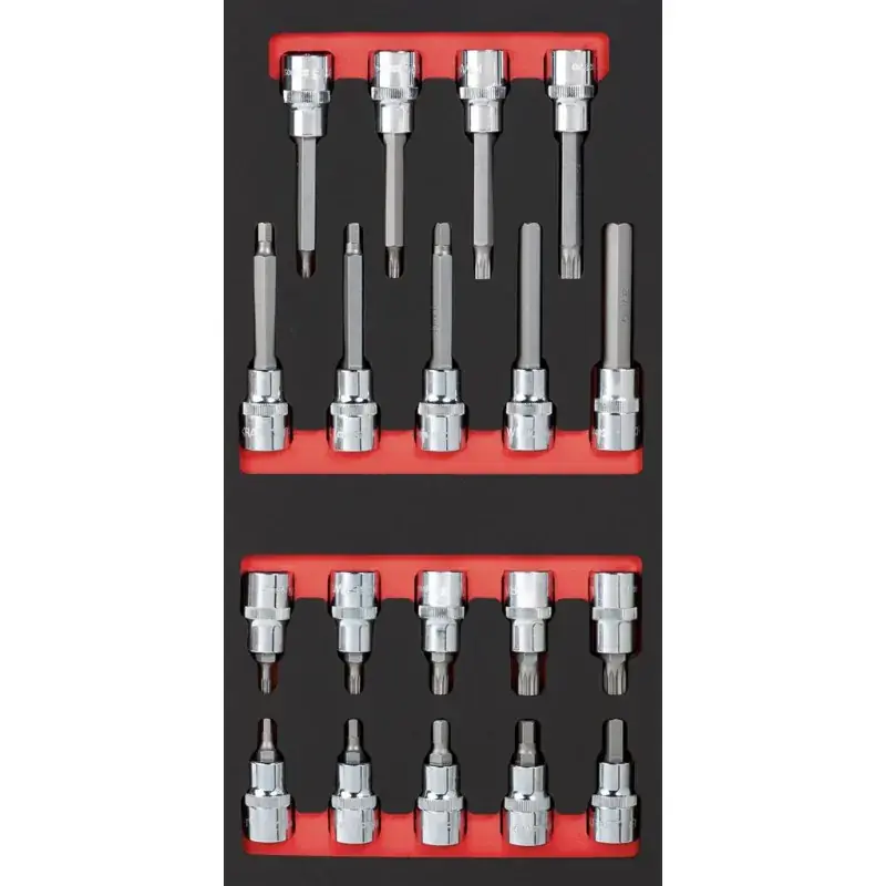 Module de douilles 1/2" PRO LINE, 19 pièces, 40x20 - KRAFTWERK 105.401.010 Prix Bas