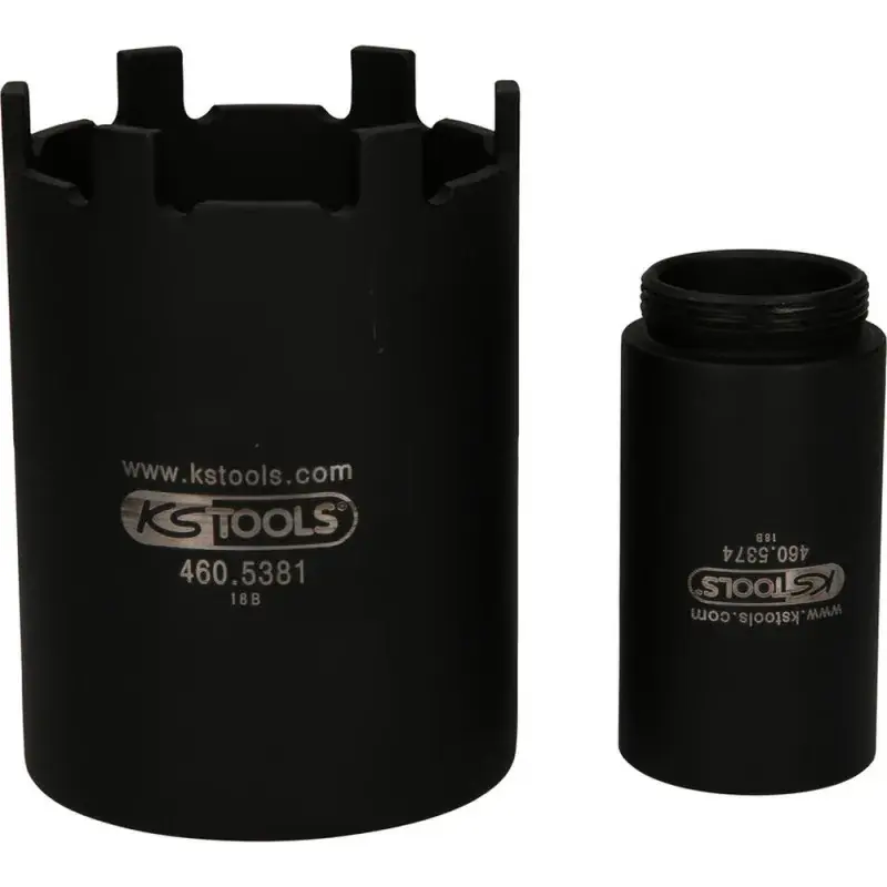 Petit Prix Jeu de douille à 6 ergots Ø 71,5 mm avec tube de centrage pour Mercedes, 2 pcs KS TOOLS 460.5380