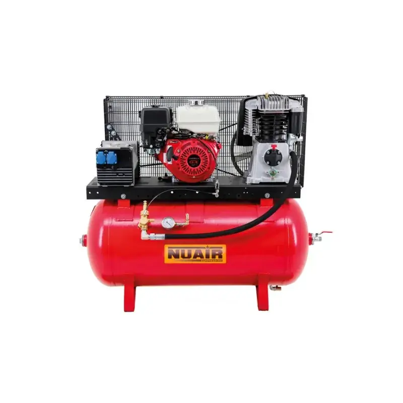 Certifié Compresseur d‘air thermique à essence BK 119/230/11SG7MT HONDA, 11 CV, 230L + kit batterie – NUAIR 119040DBNU