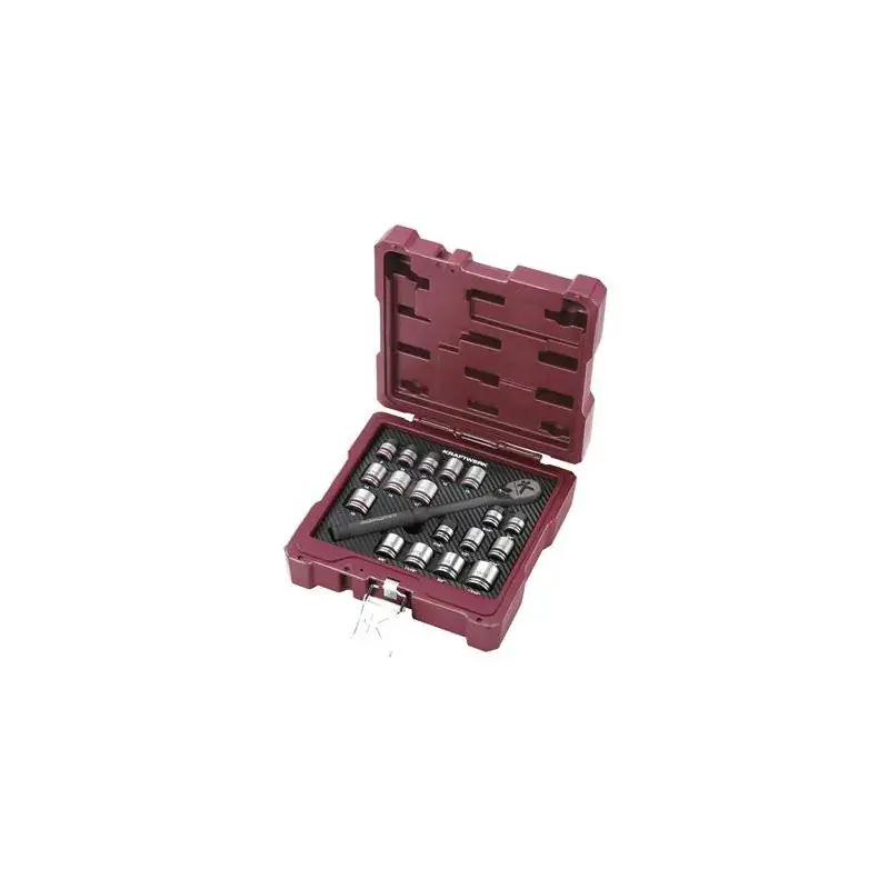 Quantité Limitée Coffret de douilles métriques et pouces 3/8", 19 pièces - KRAFTWERK 204.801.000