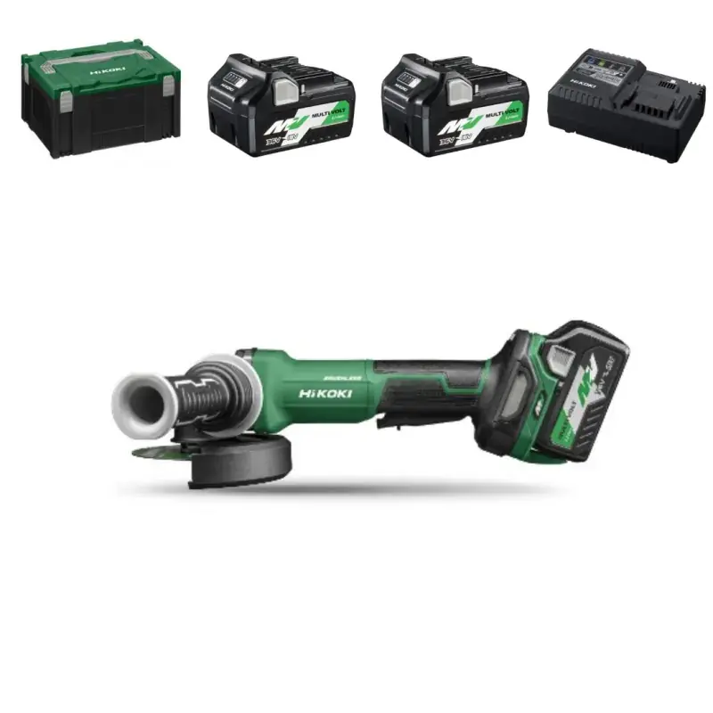 Meuleuse 125mm 36 V 2.5Ah Brushless avec 2 batteries 1 chargeur et 1 coffret Hitcase HIKOKI - G3613DVFWQZ Achetez Aujourd'hui