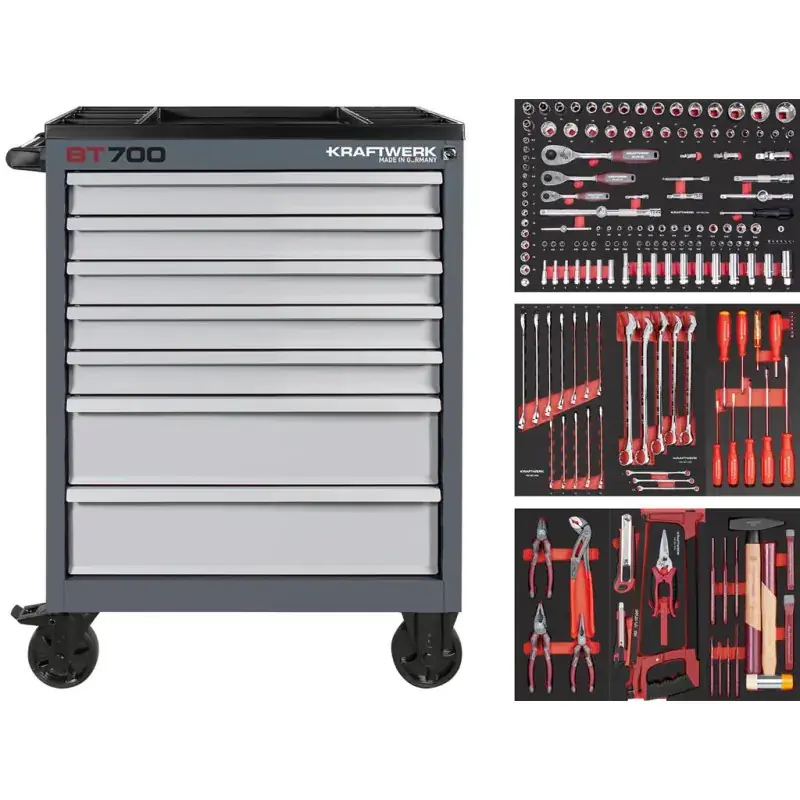 Commander Maintenant Servante d‘atelier BT LINE BT700 7 tiroirs 189 pièces KRAFTWERK 102.381.517