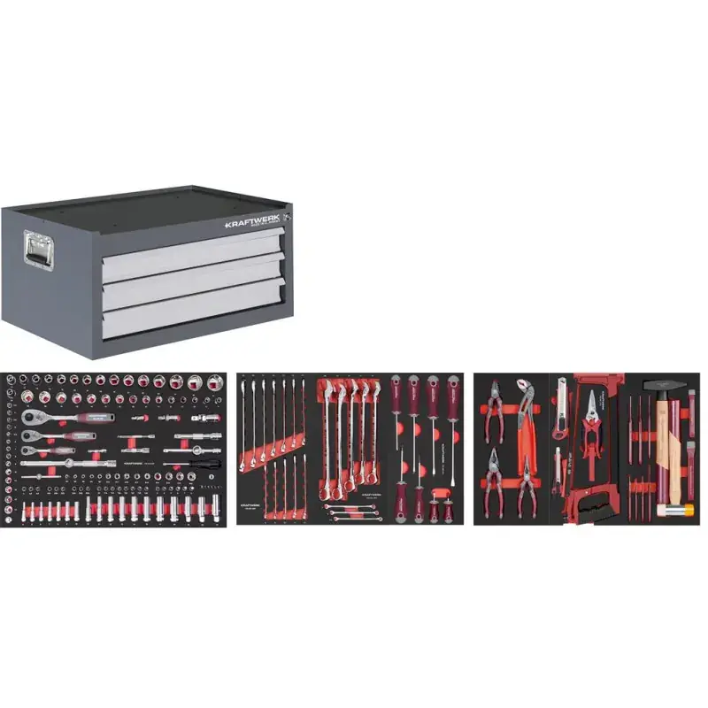 Servante d‘atelier BT LINE BT700 3 tiroirs 189 pièces KRAFTWERK 102.350.516 Achat Immédiat