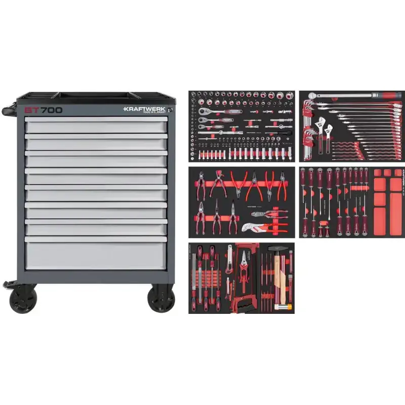 Servante d‘atelier BT LINE BT700 8 tiroirs 242 pièces KRAFTWERK 102.470.515 Must-Have