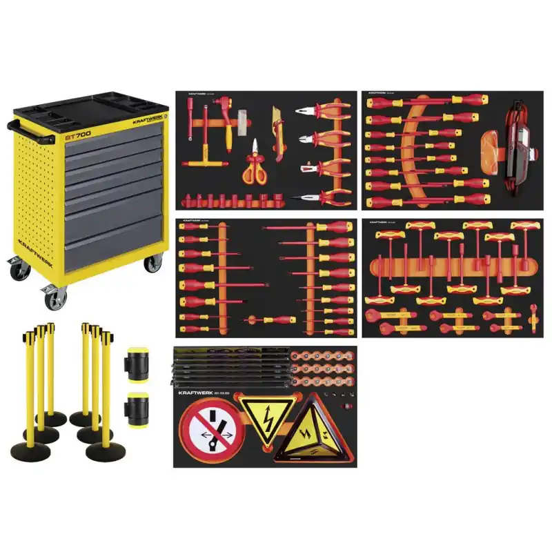 Solde Servante d‘atelier BT LINE BT700 7 tiroirs 111 outils VDE KRAFTWERK 102.117.431