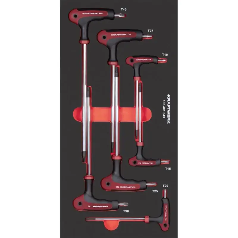 PRO LINE EVA3 Poignée en T Tournevis TX 7 pièces 20×40 KRAFTWERK 105.401.043 Retour Gratuit