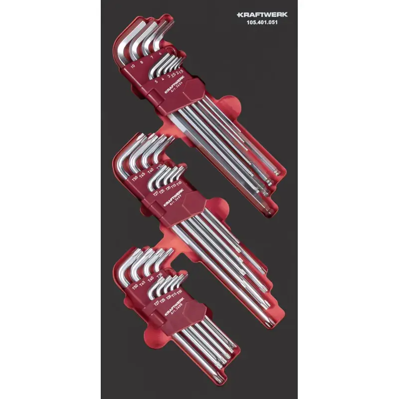 PRO LINE EVA3 Jeu de clés mâles coudées 28 pièces 20x40 KRAFTWERK 105.401.051RK Nouveauté