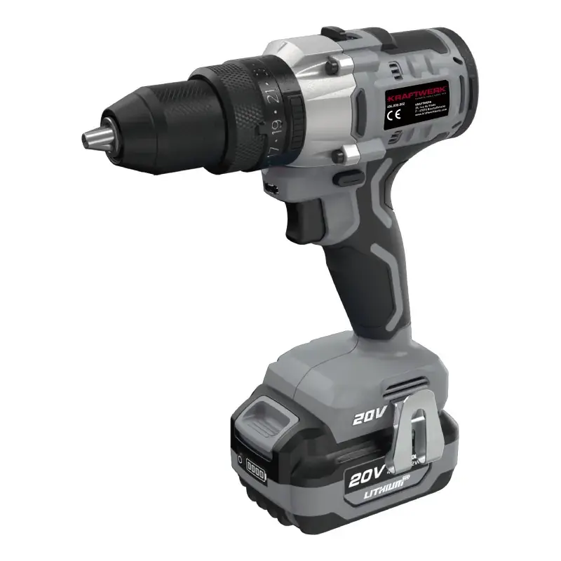 Meilleur Choix Perceuses visseuses à percussion 20V 4Ah 100Nm 1 batterie et 1 chargeur KRAFTWERK 404.000.002