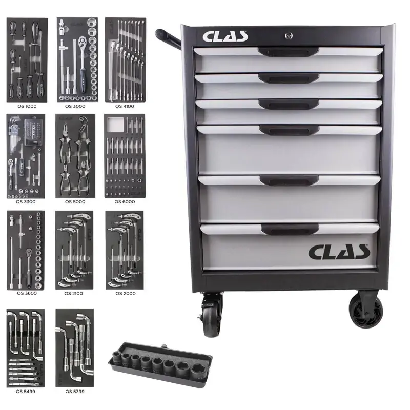 Servante 6 tiroirs + 214 outils CLAS EG 6245 Affaire À Saisir