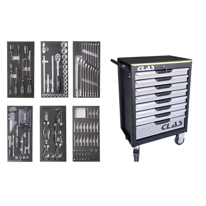 Promotion Servante 8 tiroirs + 154 outils CLAS EG 9154