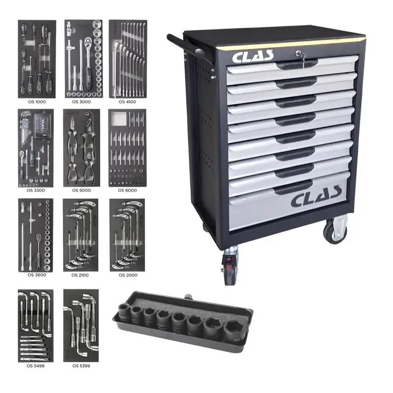 Populaire Servante 8 tiroirs + 214 outils CLAS EG 9245