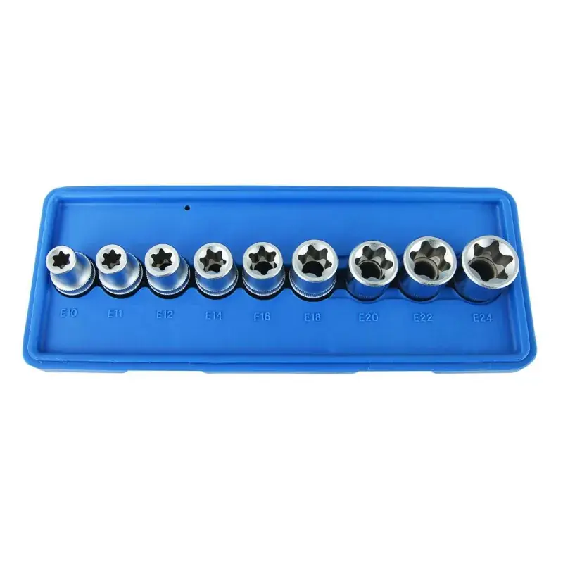 Nouvelle Collection Coffret douilles 1/2" torx e10 a e24 (9 pcs) CLAS OM 7013