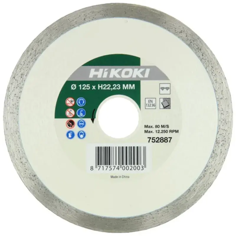 Acheter Direct Disque diamant 125 x 22,2 x 5mm type carrelage Hikoki – 752887
