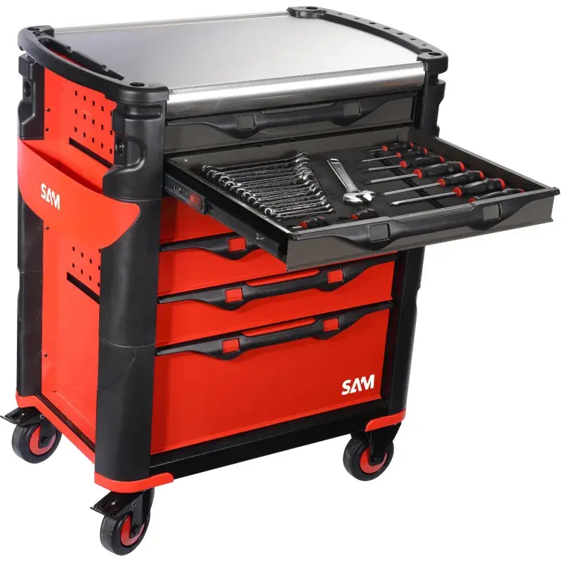 Solde Servante 41 – 6 Tiroirs – 135 Outils – Maintenance Industrielle Sam Outillage – 416-135M