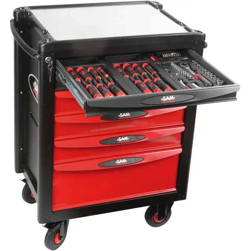 Top Vente Servante Servi-640 – 6 Tiroirs – 200 Outils – Maintenance Industrielle Sam Outillage – Cpp-200Sv4