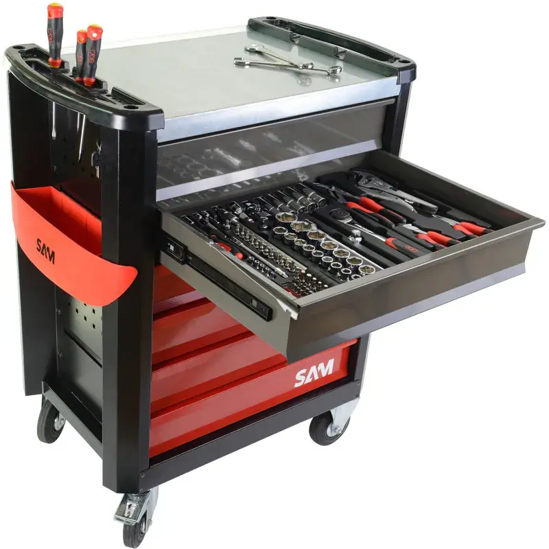 Commande En Gros Servante Servi-630N – 6 Tiroirs – 230 Outils – Mécanique Automobile Sam Outillage – Cpp-230Ms