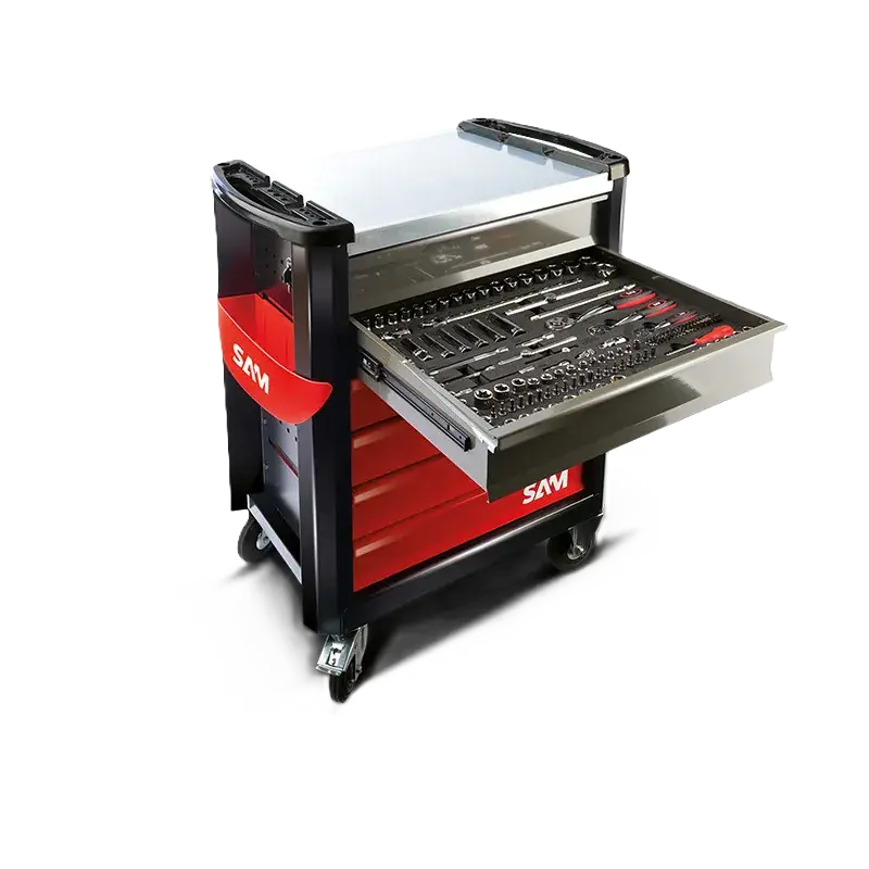 Certifié Servante 30N - 6 Tiroirs - 239 Outils - Mécanique Sam Outillage - Cpp-239Pm
