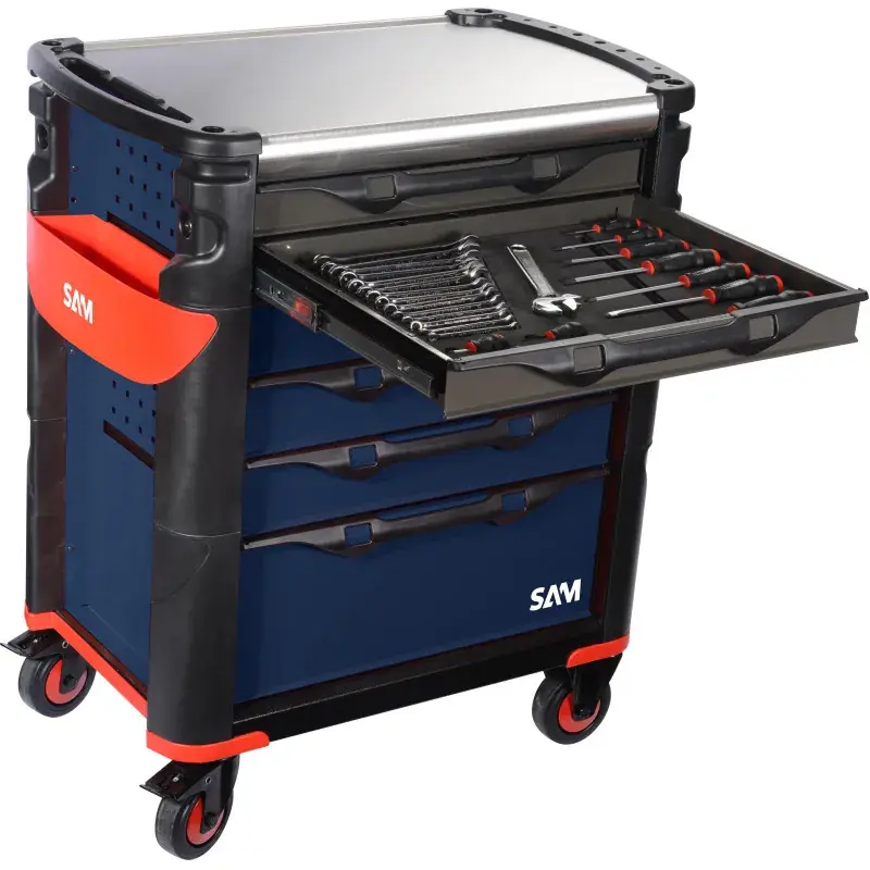 Servante 41 – 6 Tiroirs – 242 Outils – Carrosserie Sam Outillage – Cpp-242B Paiement Sécurisé