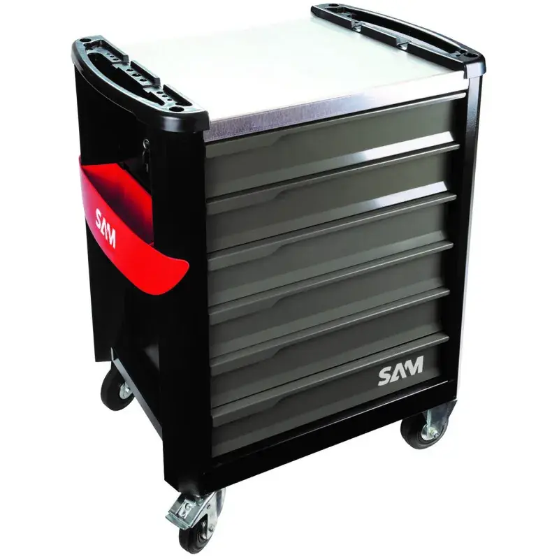 Offre Du Jour Servante 30N – 6 Tiroirs – Grise – Plateau Acier Galvanise Sam Outillage – Servi-630Ng