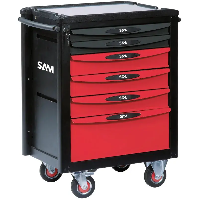 Offre Limitée Servante 40 – 6 Tiroirs – Rouge – Plateau Aluminium Sam Outillage – Servi-640