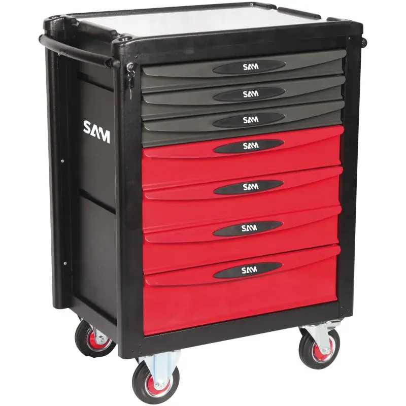 Offre Limitée Servante 40 – 7 Tiroirs – Plateau Aluminium Sam Outillage – Servi-740