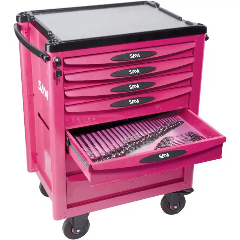Servante 40 – 7 Tiroirs – Plateau Aluminium Sam Outillage – Servi-740-Fme Pas Cher