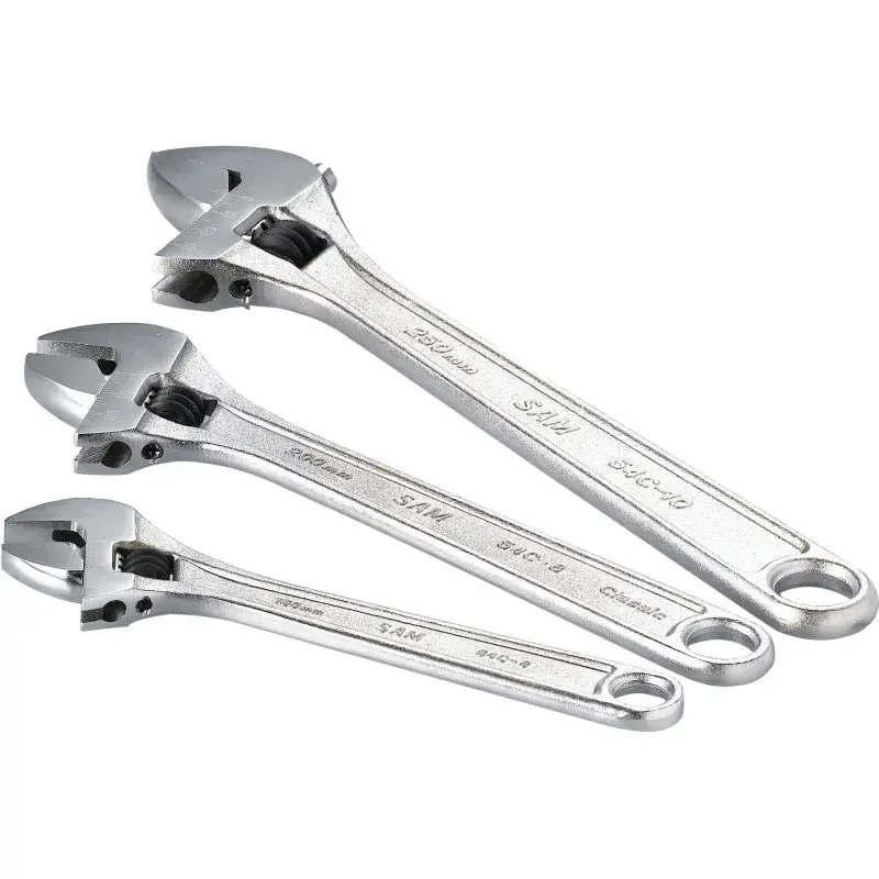 Offre Limitée Cle A Molette Chromee 6‘‘ 8‘‘ 10‘‘ – Jeu De 3 Sam Outillage – 54-Cl