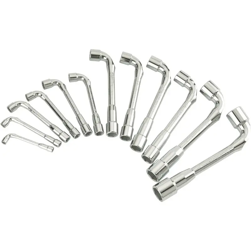Prix Cassé Cle A Pipe Debouchee Polie 6/6 Pans En Mm - Jeu De 12 SAM Outillage - 94-SDJ12
