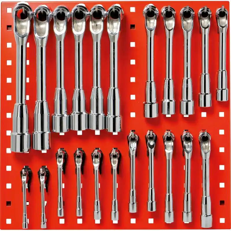 Cle A Pipe Debouchee 6 Pans 94Sd - Jeu 22 Sur Panneau Mural SAM Outillage - 94-SDJ22P Super Prix