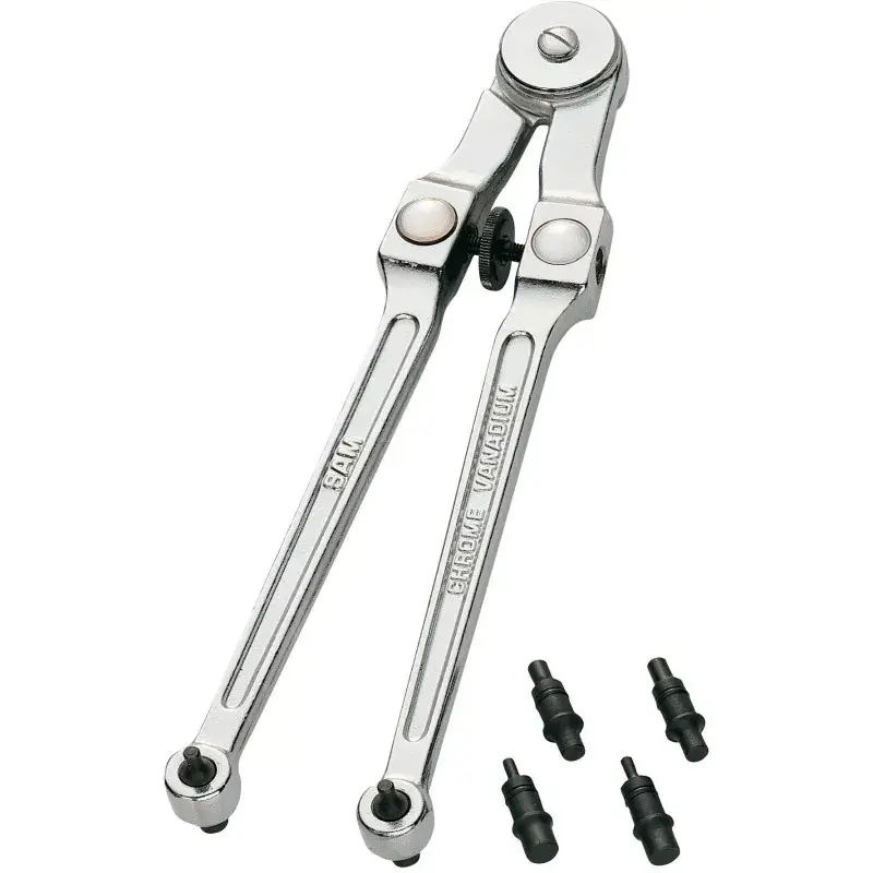 Meilleur Choix Cle A Ergots Reglable Avec Sachet De 6 Ergots Double 110-6 SAM Outillage - 110-N