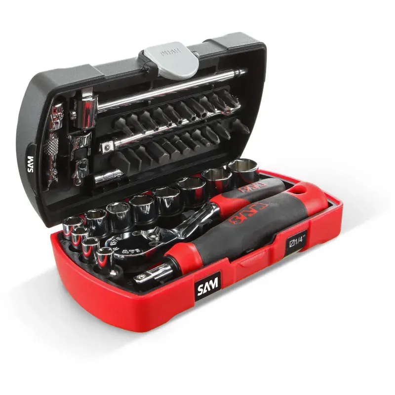 Coffret 39 Douilles Et Accessoires + Pince Multifonction SAM Outillage - POCKET-RJ Remise
