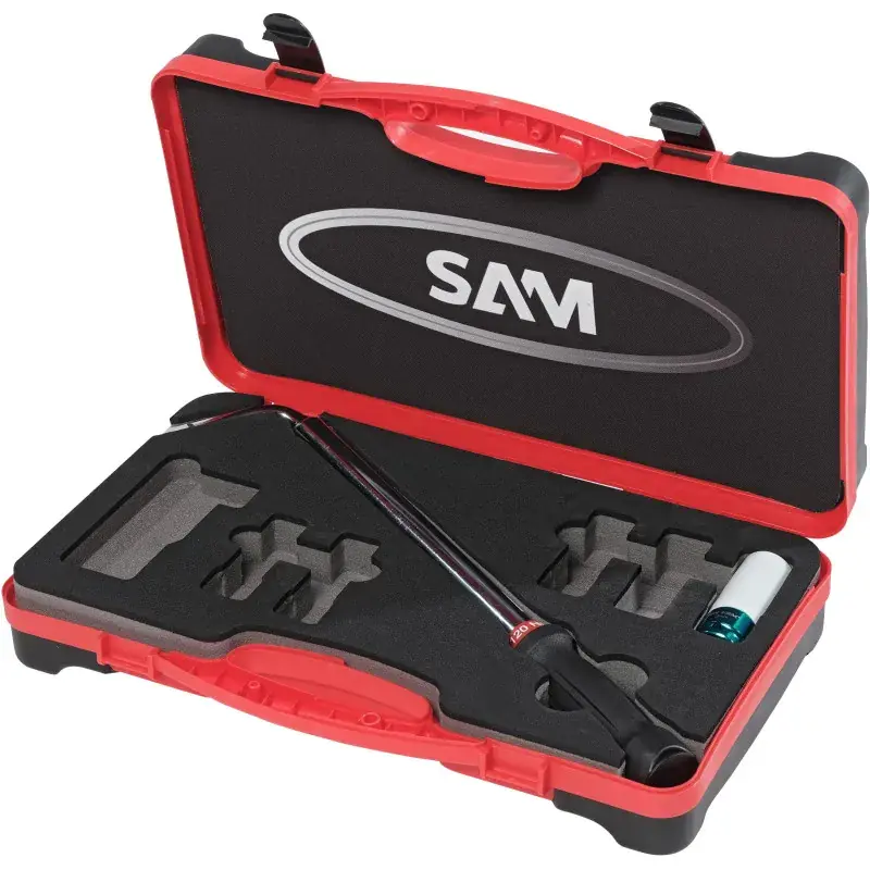 Prix Bas Clé Dynamométrique 1/2‘‘ 120 Nm + Douille 1/2‘‘ Protégée 22 mm Coffret SAM Outillage - 222-89-J2