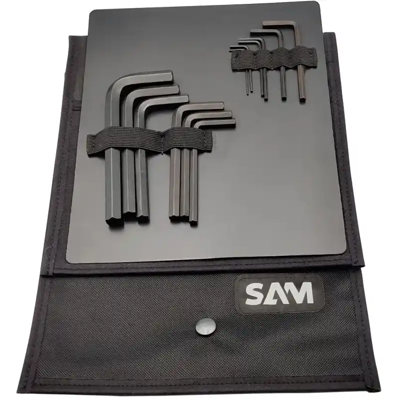 Certifié Cle Male Courte Coudee 6 Pans En Mm - Trousse De 12 SAM Outillage - 62-TR12