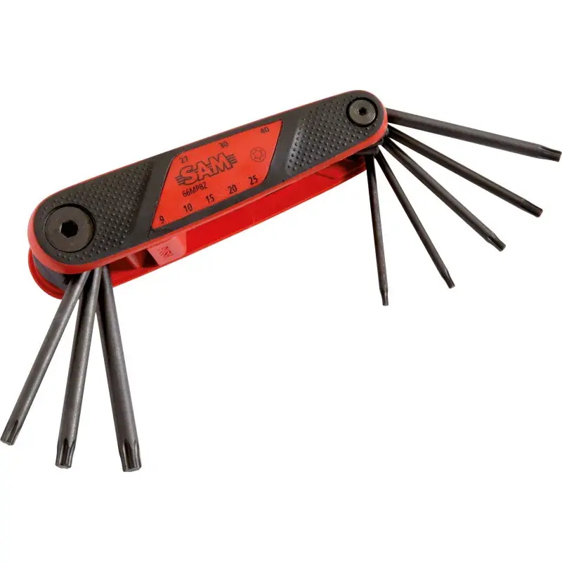 Monture Bi-Matiere Automatique De 8 Cles Males Torx 9 A 40 SAM Outillage - 66-MP8 Satisfait Ou Remboursé