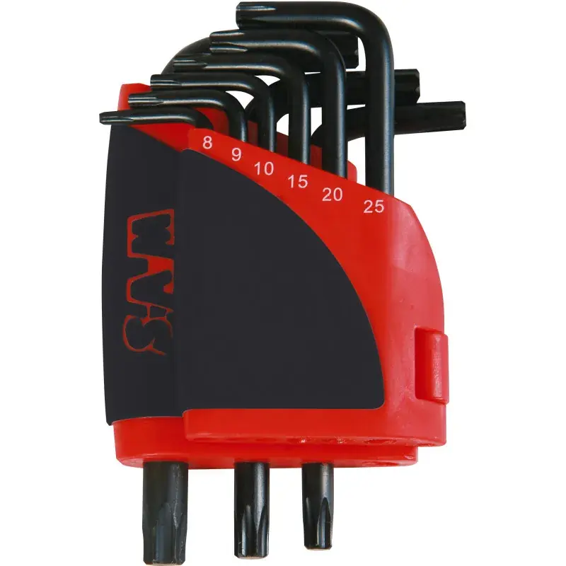 Prix Cassé Ratelier 9 Cles Males Courtes Torx T8 A T40 SAM Outillage - 66-R9A