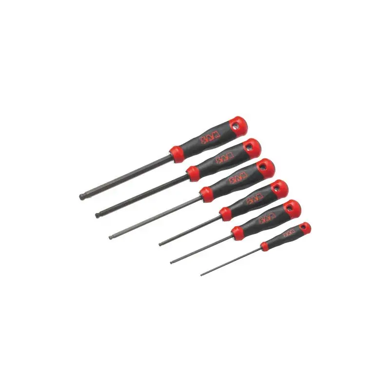 Cle Male Droite Emmanchee Tete Spherique - Jeu De 6 SAM Outillage - 67B-J6A Promotion
