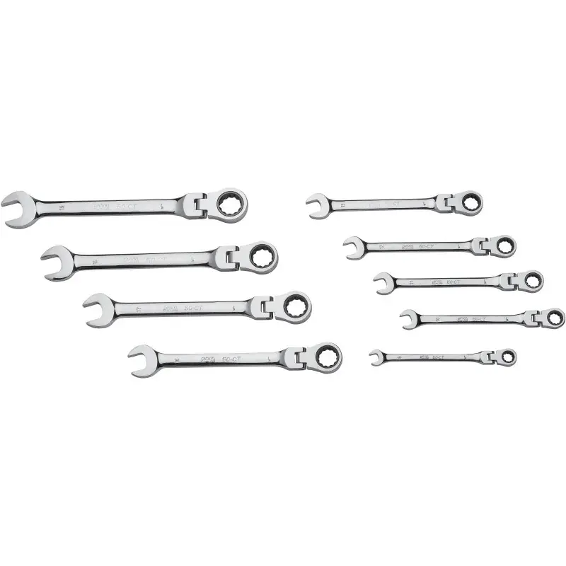 Paiement Sécurisé Cle Mixte A Cliquet Articulee 8 A 19 Mm - Jeu De 9 SAM Outillage - 50-CTJ9