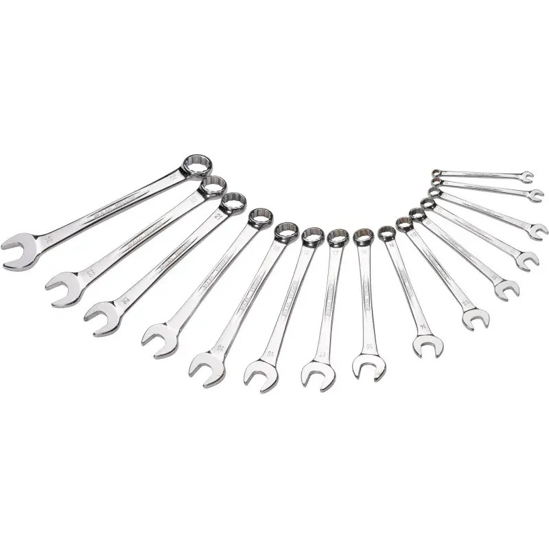 Retour Gratuit Cle Mixte Extra-Fine Brillante De 7 A 24 Mm – Jeu De 15 SAM Outillage – 50N-J15