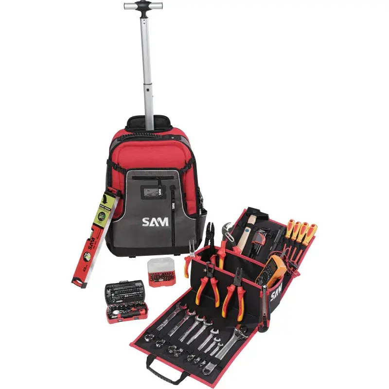 Sac A Dos Trolley 40 L - Composition Electricien 111 Outils SAM Outillage - CP-ELEC2 Prix Cassé