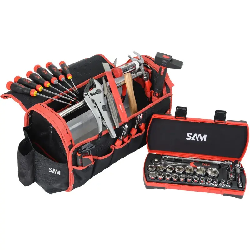 Nouvelle Collection Caisse Textile 39 Litres – 38 Outils – SAM Outillage – CPP-38BAG