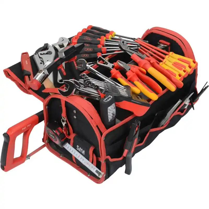 Meilleur Prix Caisse Textile 39 Litres - 67 Outils - Maintenance Electricien SAM Outillage - CPP-67BAG