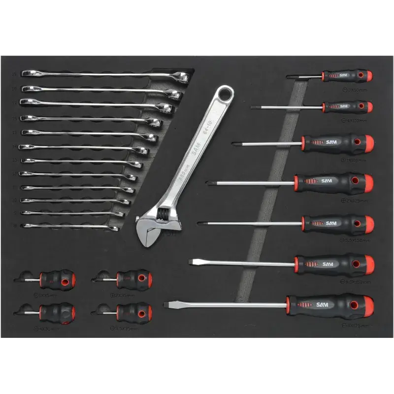 Composition 24 Outils Plateau N°2 Module Mousse 3/3 SAM Outillage - CPP-135PM2 Commander Maintenant